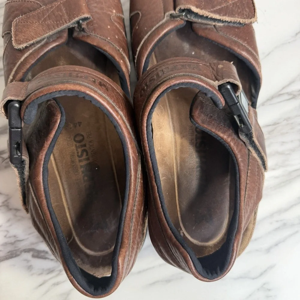 Mephisto Shark Fit Mens Sandals Size EU45/US11 Brown Leather Outdoors Flawed*